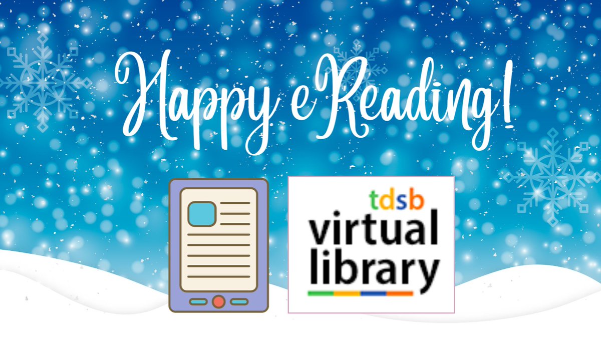tdsbVL's tweet photo. Winter break is fast approaching: the VL has you covered for eReading fun! Visit Read, Watch, Learn https://t.co/BPpS9mGMYr to check out all the eBook platforms like Destiny and ProQuest for picture books, chapter books, readalouds and more. Happy eReading! @TDSBLibrary @TDSB_DCC https://t.co/ZVNPKns826