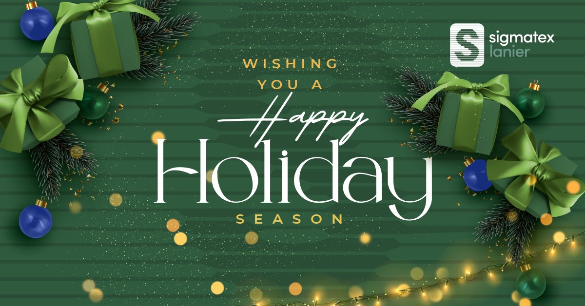 Holiday magic is in the air. #SeasonsGreetings from all of us at Sigmatex Lanier. 🌟
