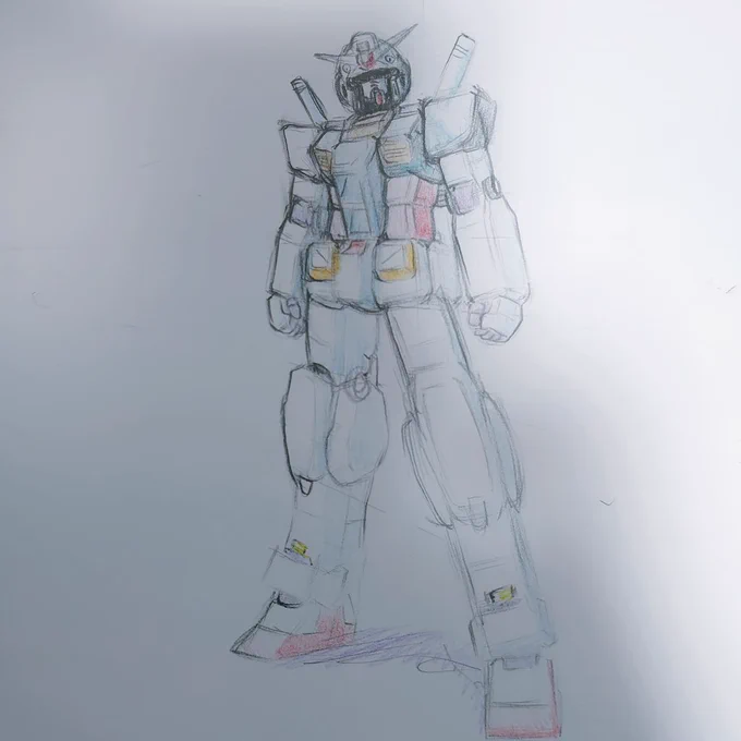 久しぶりにパース取ってみましたがキツすぎたかも・・・#ガンダム 