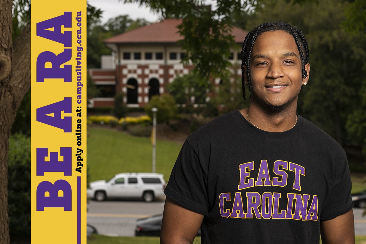 BE A RA! You still have time to apply to be a Resident Advisor. The deadline is in a few weeks. Please click on the link to learn more: campusliving.ecu.edu/employment/