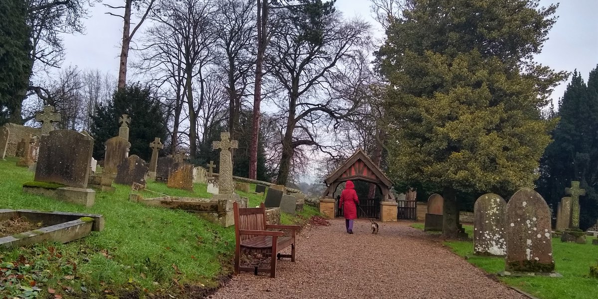 WaltonBob's tweet photo. In the churchyard of St Matthew's, Hutton Buscel, the memorial (near the lychgate) to a lady, Commandant to Ayton Detachment of the British Red Cross Society (Scarborough). She obtained her BEM in the 1957 New Years Honours. White roses have been placed close by, which is nice. https://t.co/mGipTY8a02