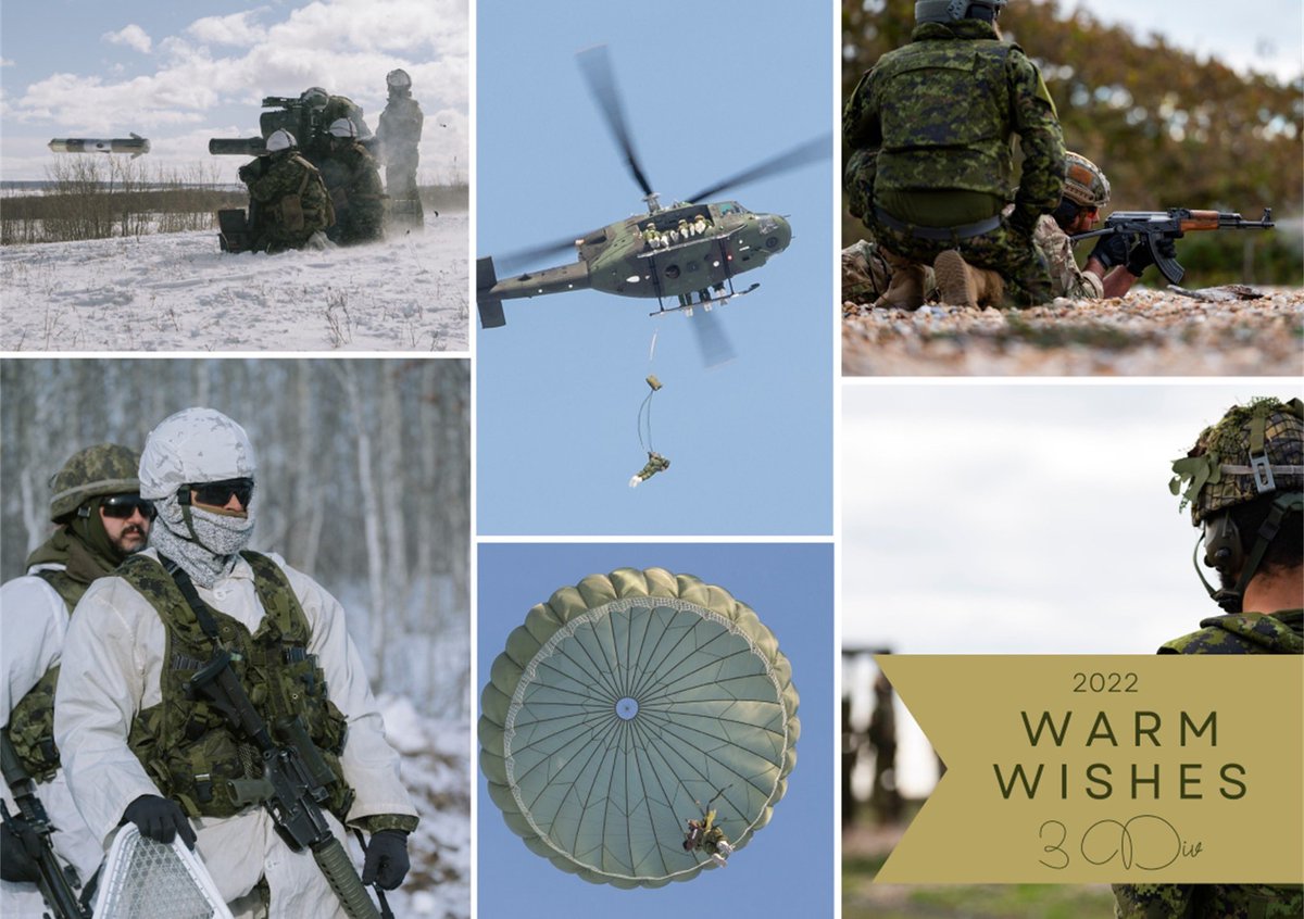3CdnDiv3DivCA's tweet photo. A holiday message from the 3rd Canadian Division Command Team:
To our #3DivOneTeam members – happy holidays! It’s been a busy year across the division, but we hope that you can find time to relax with your families and enjoy everything this season has to offer.. https://t.co/EymSZ0fJ3f