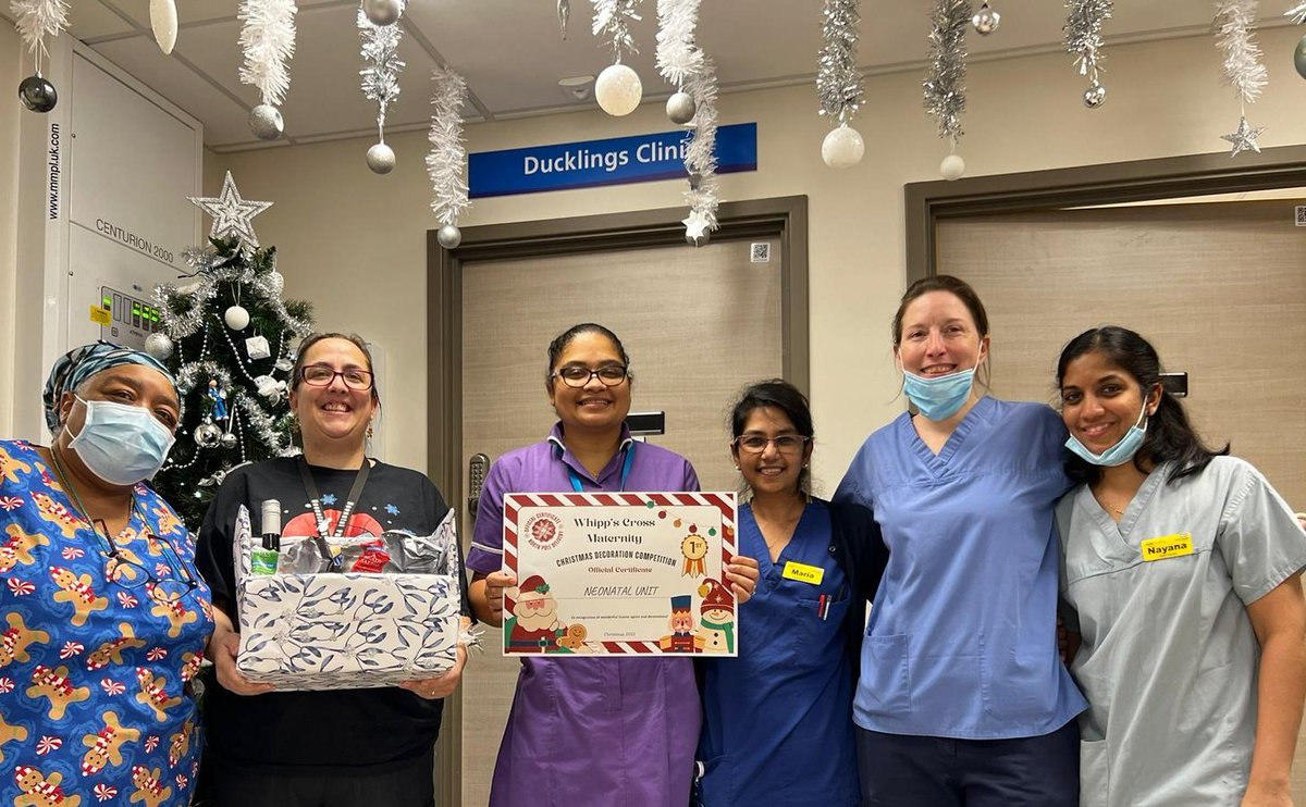 WXH_Neonates's tweet photo. Another award for the Neonatal Unit... We took 1st place in the Maternity Christmas Decoration Competition.. 🎄 🌲#NeonatalNursesRule! https://t.co/HlW3Q5y7aH