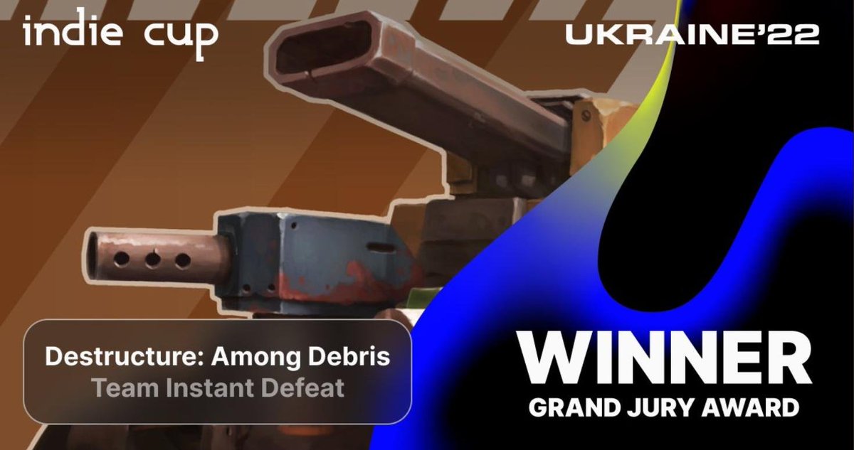 gamedevdou's tweet photo. Переможцем у номінації Grand Jury Award стала гра DESTRUCTURE: Among Debris від команди #TeamInstantDefeat
Як зазначили організатори, журі були у захваті від її елегантної комбінації різних жанрів, простого, але захоплюючого медитативного ґеймплею та якісного аудіосупроводу. https://t.co/eFv42V4CBg