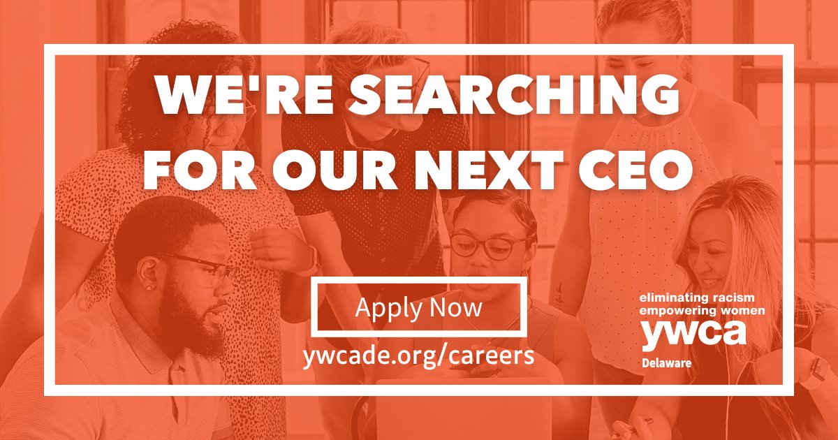 ywcade's tweet photo. We're looking for our next CEO! If you or someone you know is dedicated to eliminating racism, empowering women, and interested in being in a leadership position at #YWCADE, then apply today!
https://t.co/wwvh088cQK https://t.co/YpYGMouI1n