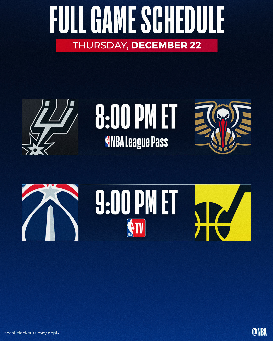 NBA on Twitter: "Watch tonight's action on the NBA App and NBA TV! 🔥
