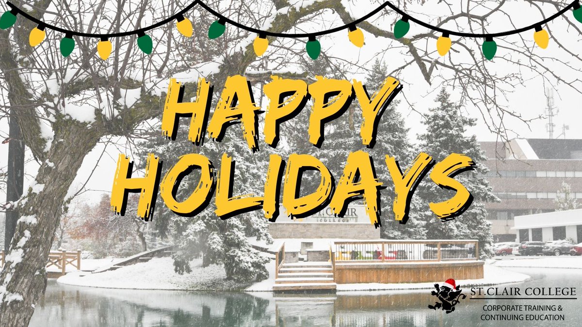 Wishing you a safe and happy holiday season!  
From all of us here in Corporate Training &amp; Continuing Education