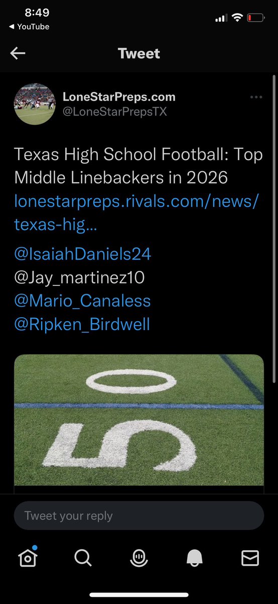 Charles Daniels (@lights2longhorn) on Twitter photo Thank you <a href="/LoneStarPrepsTX/">LoneStarPreps.com</a> for naming <a href="/IsaiahDaniels24/">Isaiah Daniels</a> one of the top Middle linebackers in 2026!
🟢🟡⚔️ <a href="/ThaBallCoach/">Robert Boone</a> <a href="/SMcCarty_95/">Coach Mac</a> <a href="/NSHS_Recruits/">Newman Smith High School Recruiting</a>
📰 <a href="/TrustMyEyesO/">⭕️FFERTUNITY</a> @MrArmstrong13 <a href="/LetsGo_Bo5/">Randall Joyner</a> Thank you <a href="/LoneStarPrepsTX/">LoneStarPreps.com</a> for naming <a href="/IsaiahDaniels24/">Isaiah Daniels</a> one of the top Middle linebackers in 2026!
🟢🟡⚔️ <a href="/ThaBallCoach/">Robert Boone</a> <a href="/SMcCarty_95/">Coach Mac</a> <a href="/NSHS_Recruits/">Newman Smith High School Recruiting</a>
📰 <a href="/TrustMyEyesO/">⭕️FFERTUNITY</a> @MrArmstrong13 <a href="/LetsGo_Bo5/">Randall Joyner</a>
