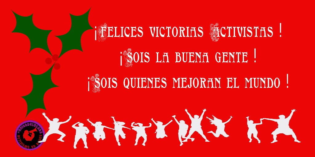Desde <a href="/UnionDeLuchas/">#UNIÓNDELUCHAS #ActivismoDigital</a> deseamos una pronta resolución de los conflictos con la patronal,vivienda para todxs,avances feministas,la salvación del Planeta,DDHH e igualdad para todxs en un país sin monarquía 
#FelicesFiestas