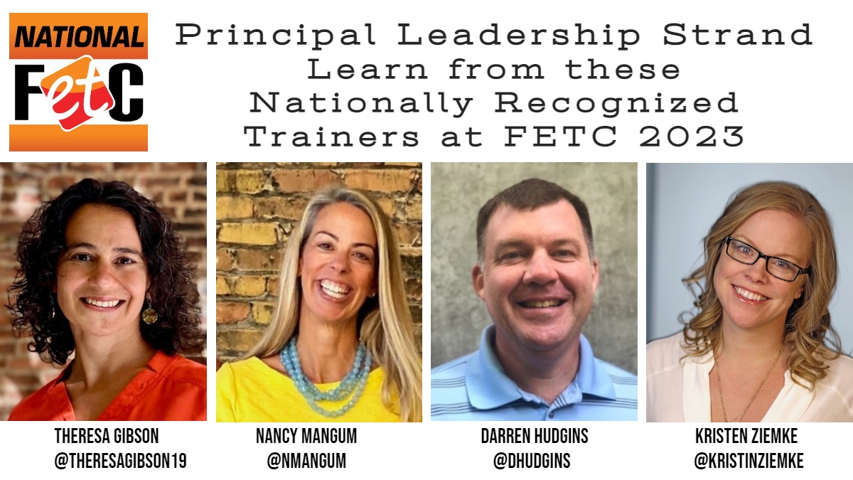 @FETC Leadership Strand is for Principals, aspiring Principals &amp; District Administrative Leaders! #FETC is thrilled to have nationally recognized leadership trainers! See <a href="/nmangum/">Nancy Mangum</a> @TheresaGibson19 <a href="/dhudgins/">Darren Hudgins</a> <a href="/KristinZiemke/">Kristin Ziemke has a NEW BOOK! TEXT & TECH 📚📱🌏</a> to learn leadership strategies! #SuptChat #edchat #edtech