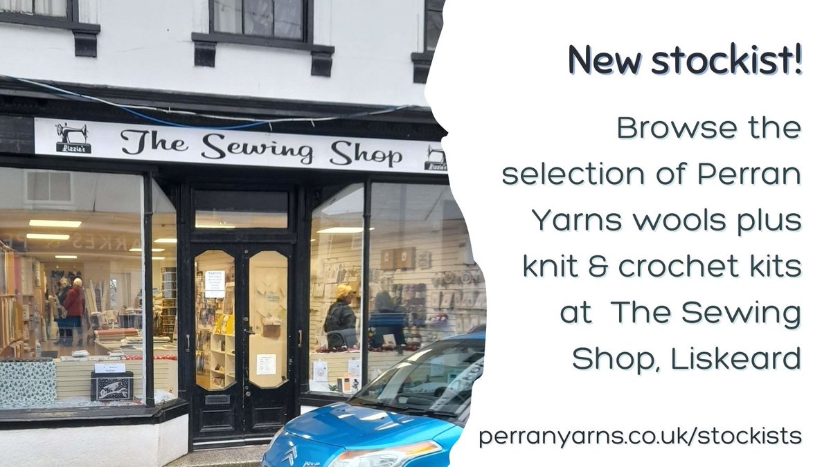 sixskeins's tweet photo. We have a new stockist! Have a look in The Sewing Shop in Liskeard Cornwall to see the current selection of yarns, knit &amp; crochet kits alongside the other yarn, fabric &amp; sewing goodies! #liskeard #handdyedyarnuk #PerranYarns #lovewool #crochet #knitting https://t.co/HfV1WFwxBn