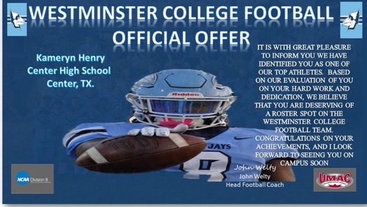 Blessed to receive my 4th offer from minister college! Thank you ⁦@ekern2⁩