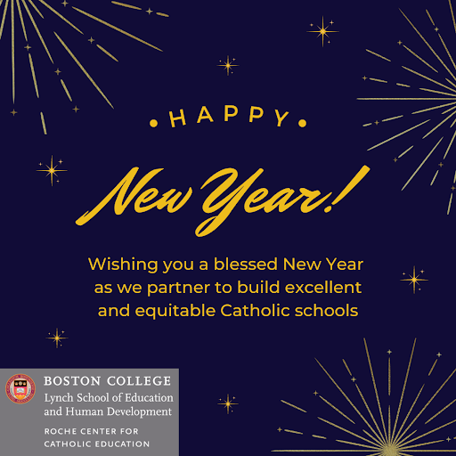 RocheCenter's tweet image. Blessings to you in 2023 — Happy New Year from the Roche Center! @BostonCollege @BCLynchSchool @C21Center @NCEATalk #CatholicEdChat
