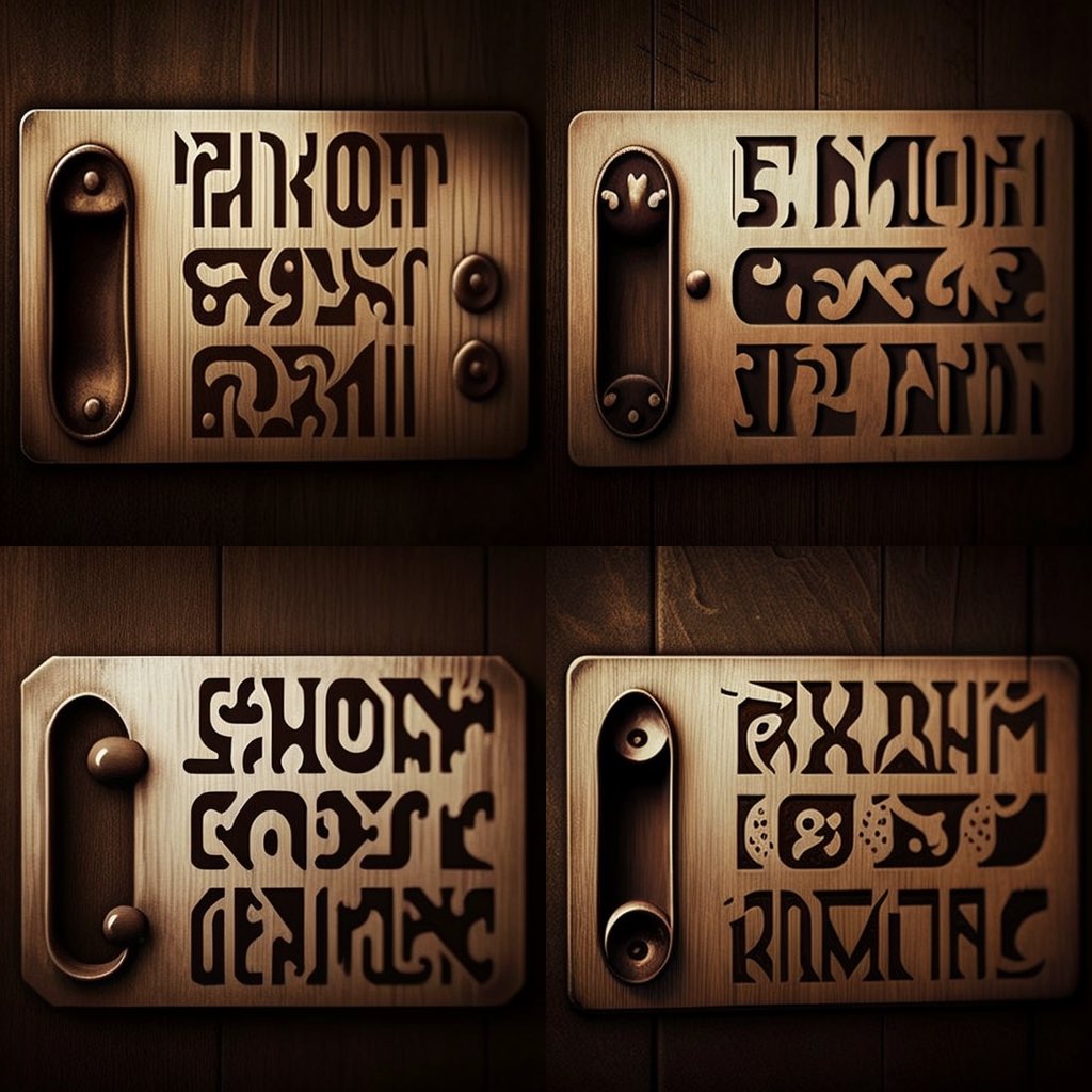 Herbie_Fun's tweet image. I started out jokingly with a @midjourney prompt for a #restroomsign to see how the #AI would respond.  Thousands of reiterations later, there have been straightforward, unsettling, humorous, mind-bendingly smart and utterly insane responses.  Please follow me on DA for updates.