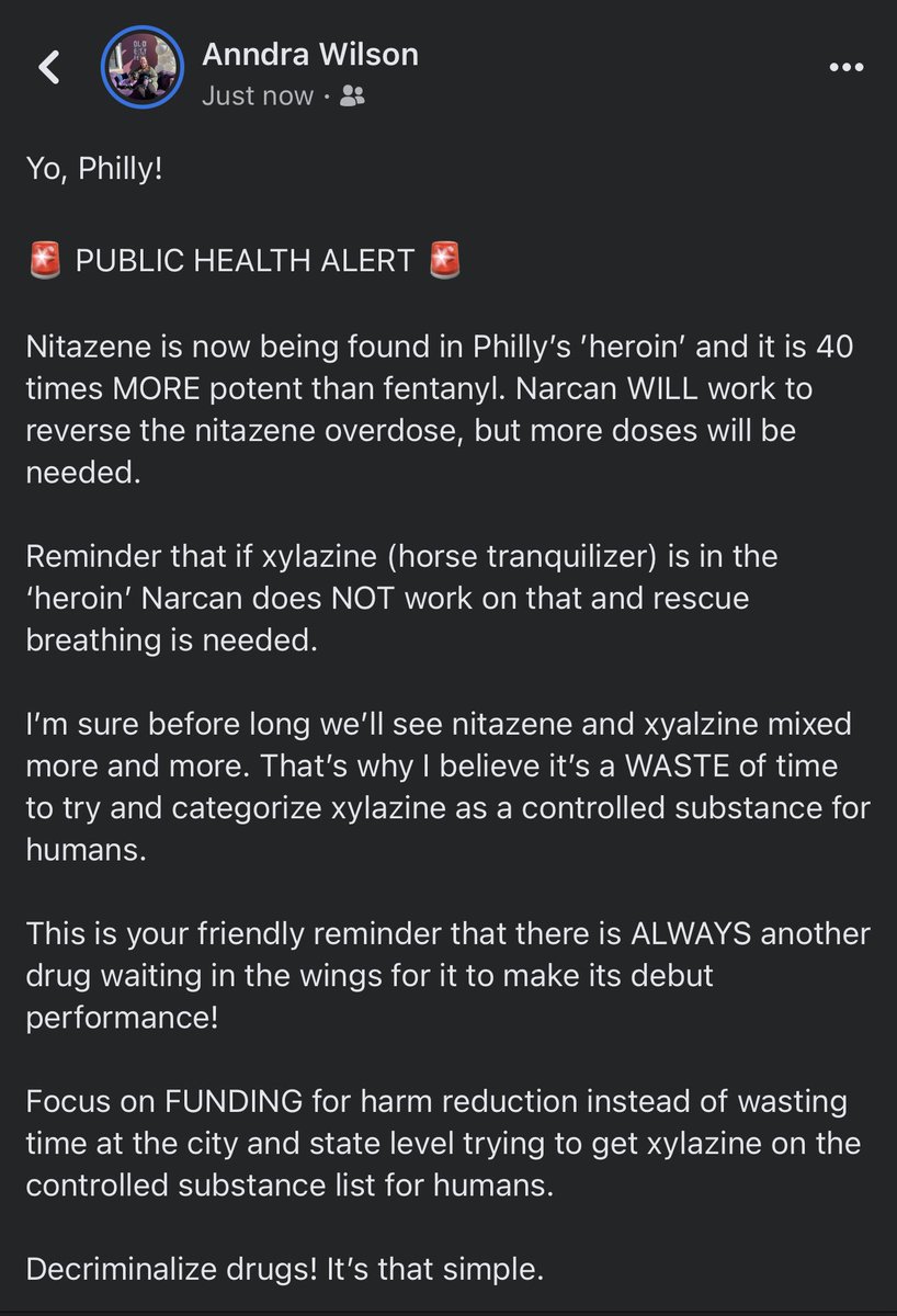 🚨 Philly Public Health Alert 🚨 

Nitazene is here and is 40 times MORE potent than fentanyl. Read more important info in the photos below 🚨👇🏻👇🏻👇🏻👇🏻🚨👇🏻👇🏻👇🏻👇🏻🚨👇🏻👇🏻👇🏻👇🏻

Please retweet and share!

#harmreductionislove 
#icarrynarcan 
<a href="/_earth2brittany/">XxX Porn story 🌹</a>