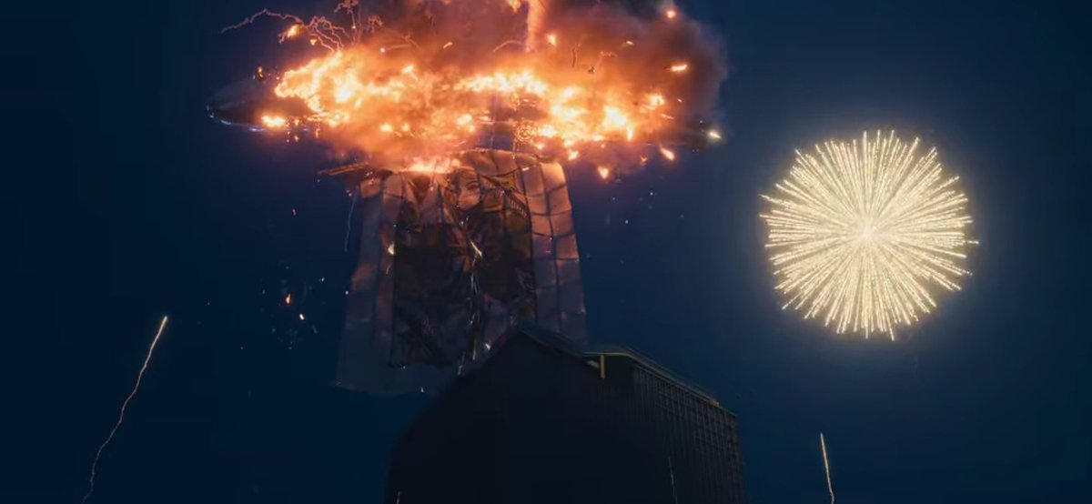 kdramatreats's tweet photo. Seeing the blimps exploding one by one while the leads having their moment was so satisfying 🔥 

#AliceInBorderland2 https://t.co/MWtbQmOjSD
