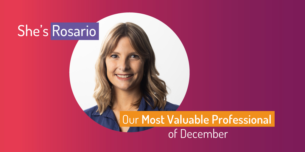 ROSARIO A.K.A. OCHI👏
Awarded MVP of DECEMBER🏆 Thanks Ochi for doing your best every day 😁

#WeAreOurPeople #mvp #MostValuableProfessional #FolderIT