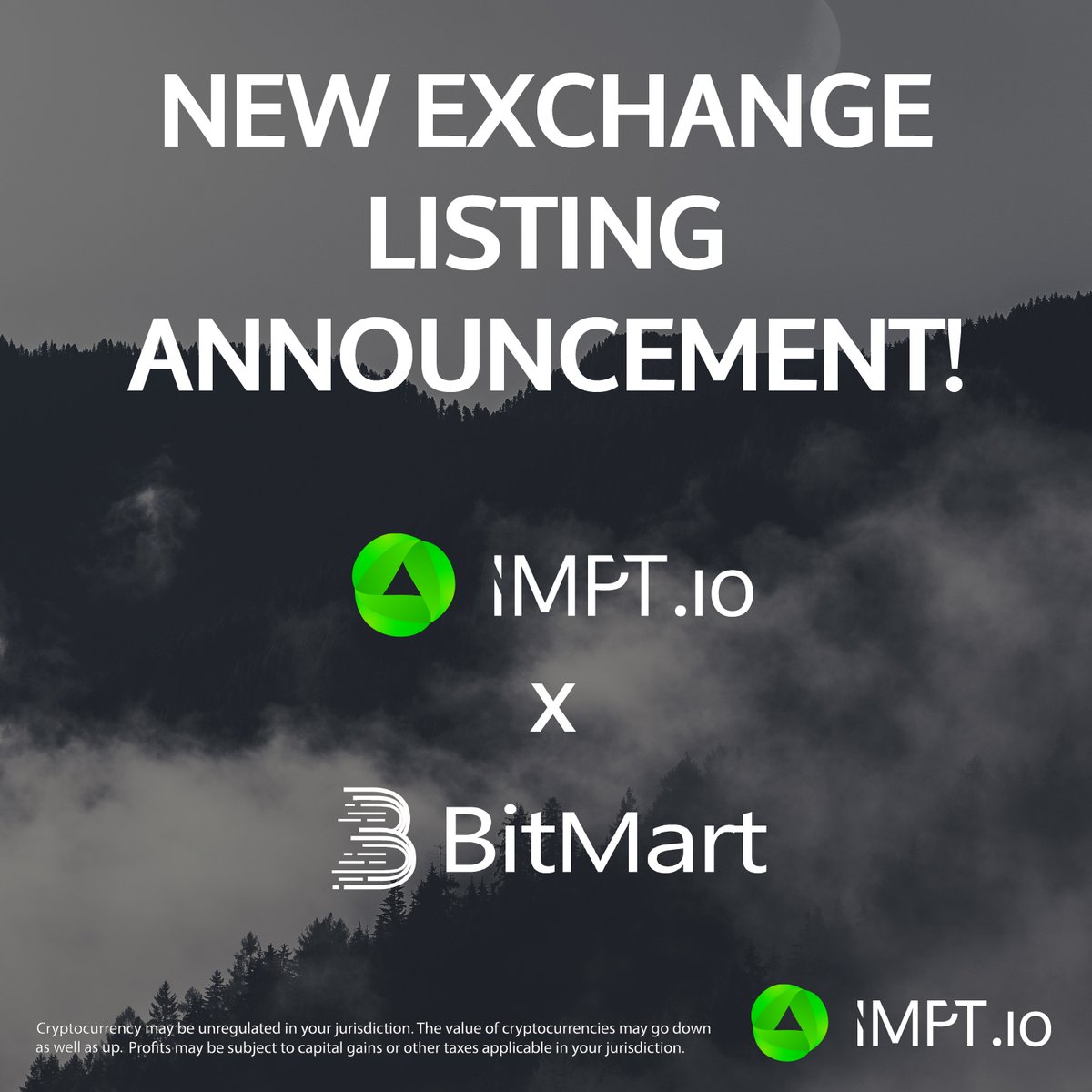 🚨 New listing announcement! 🚨
 
We are happy to announce that the $IMPT token will be listed on <a href="/BitMartExchange/">BitMart</a>! 🔥
 
🗓 28th of December

Don’t forget to keep an eye on our community to be updated ⬇️
 
t.me/IMPTOfficial