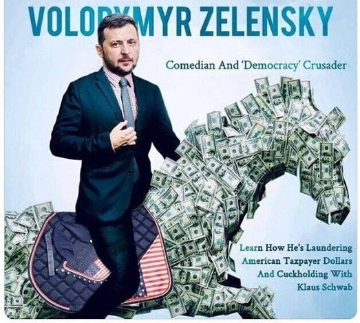 Riding out of town with billions more of our hard earned money and laughing all the way to the bank! 
#ZelenskyWarCriminal #Zelensky #MoneyLaundering
