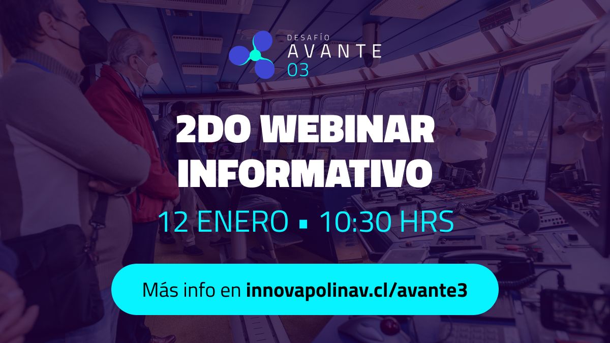KnowHubChile's tweet photo. ▶️Conoce todo sobre el eje prioritario "Salud activa" de #Avante3, el 12 de enero a las 10:30 hrs. en el segundo #webinar informativo del desafío de #innovación abierta organizado por @Armada_Chile y @KnowHubChile 

✅Inscripciones: https://t.co/az3qm7LXDz

@innovapolinav https://t.co/NkcbpcvONw