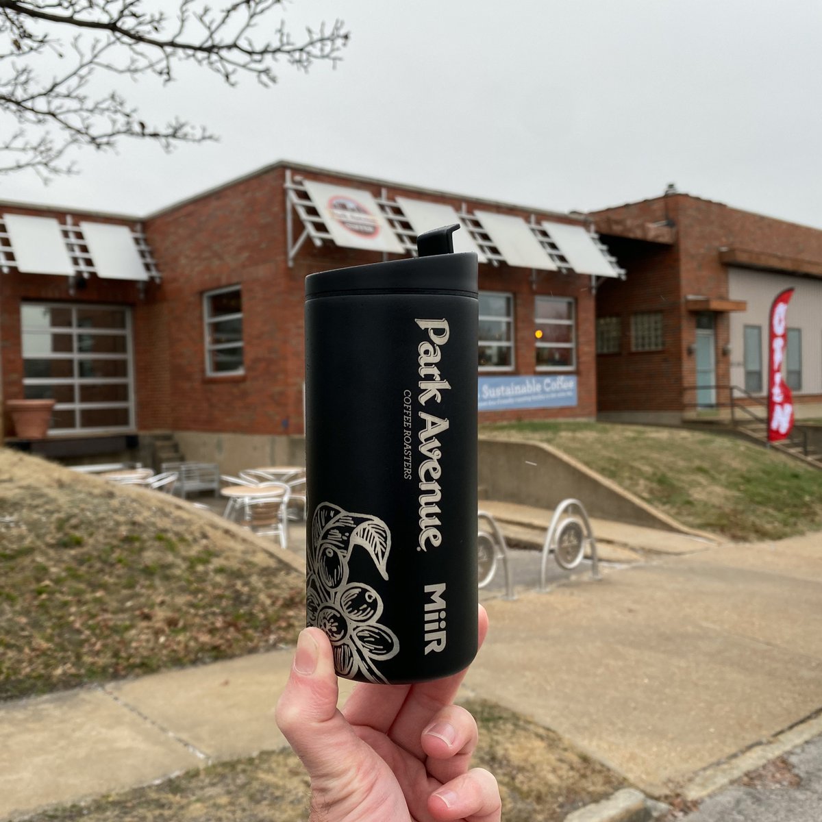 ParkAveCoffee's tweet photo. Cold, cloudy weather shouldn't keep you from a great cup of hot coffee.  Our small batch air-roasted coffee awaits you as you finish your holiday shopping or are out preparing for the winter storm. https://t.co/0O8tgk9BN9