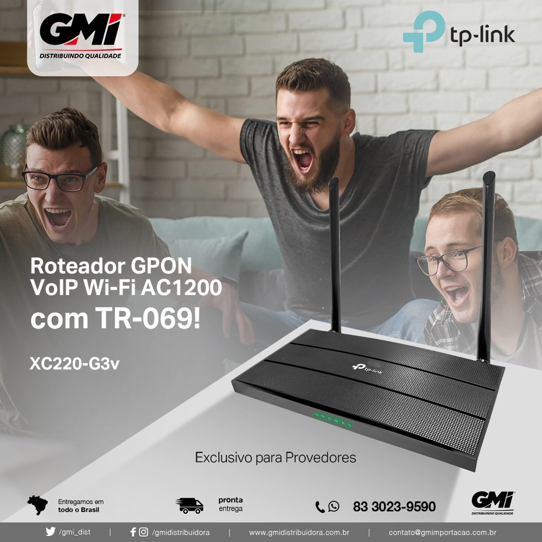 gmi_dist's tweet photo. O Roteador GPON VoIP AC1200 oferece velocidades totais de transferência de dados de até 1167Mbps, com 867Mbps no canal mais limpo de 5GHz e 300Mbps no canal de 2.4GHz.

Com quatro portas LAN gigabit, as velocidades podem ser até 10x mais rápidas que as conexões Ethernet padrão! https://t.co/Sm3zpNC56j