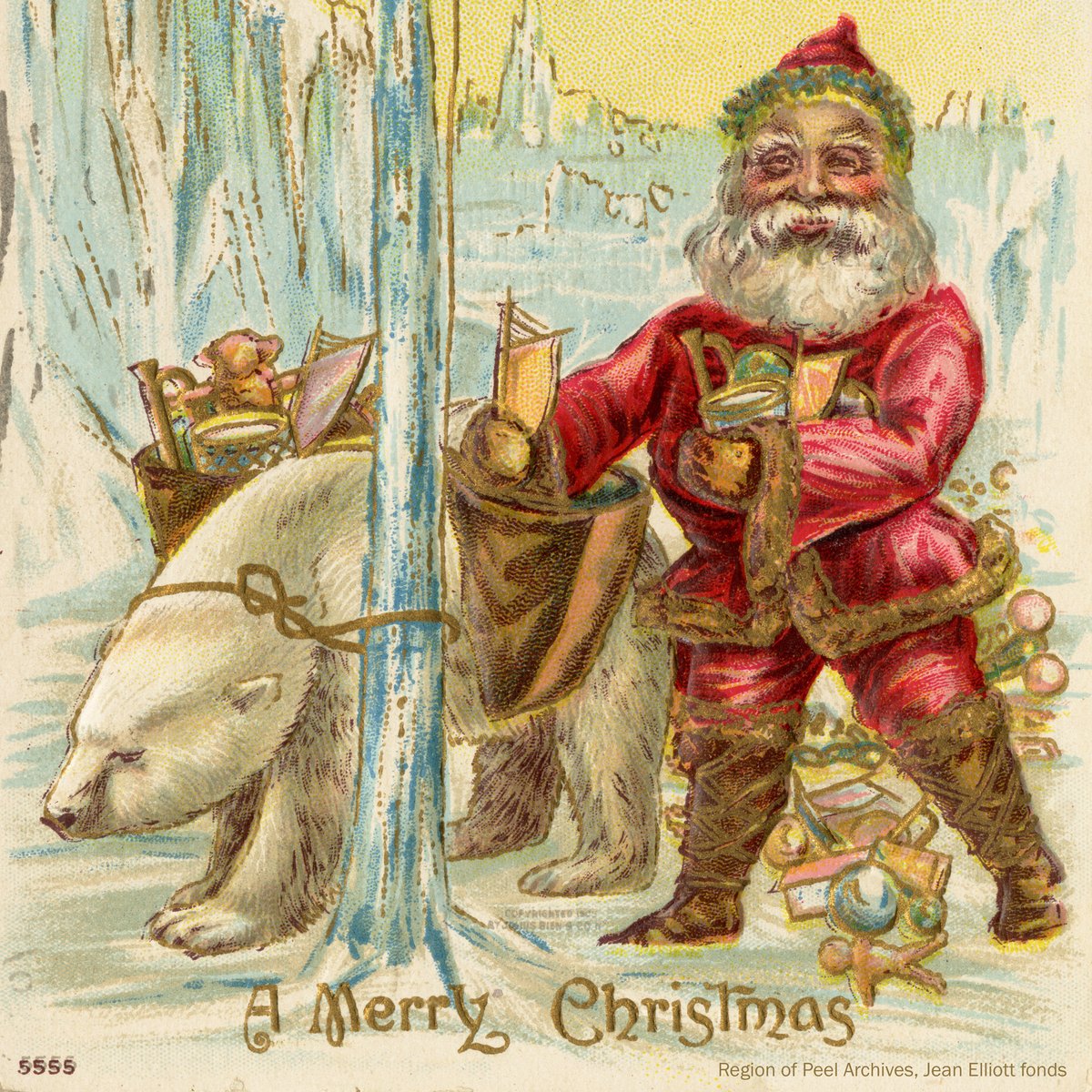 visitpama's tweet photo. Perhaps the reindeer were on strike that year. Postcard from 1910. @PeelArchives 

Check out the #Christmas photo exhibit at @erinmillstown before it's gone, near the Laura store!

#CommunityForLife #PeelRegion #Holidays #TisTheSeason #ThrowbackThursday https://t.co/19180o37eG