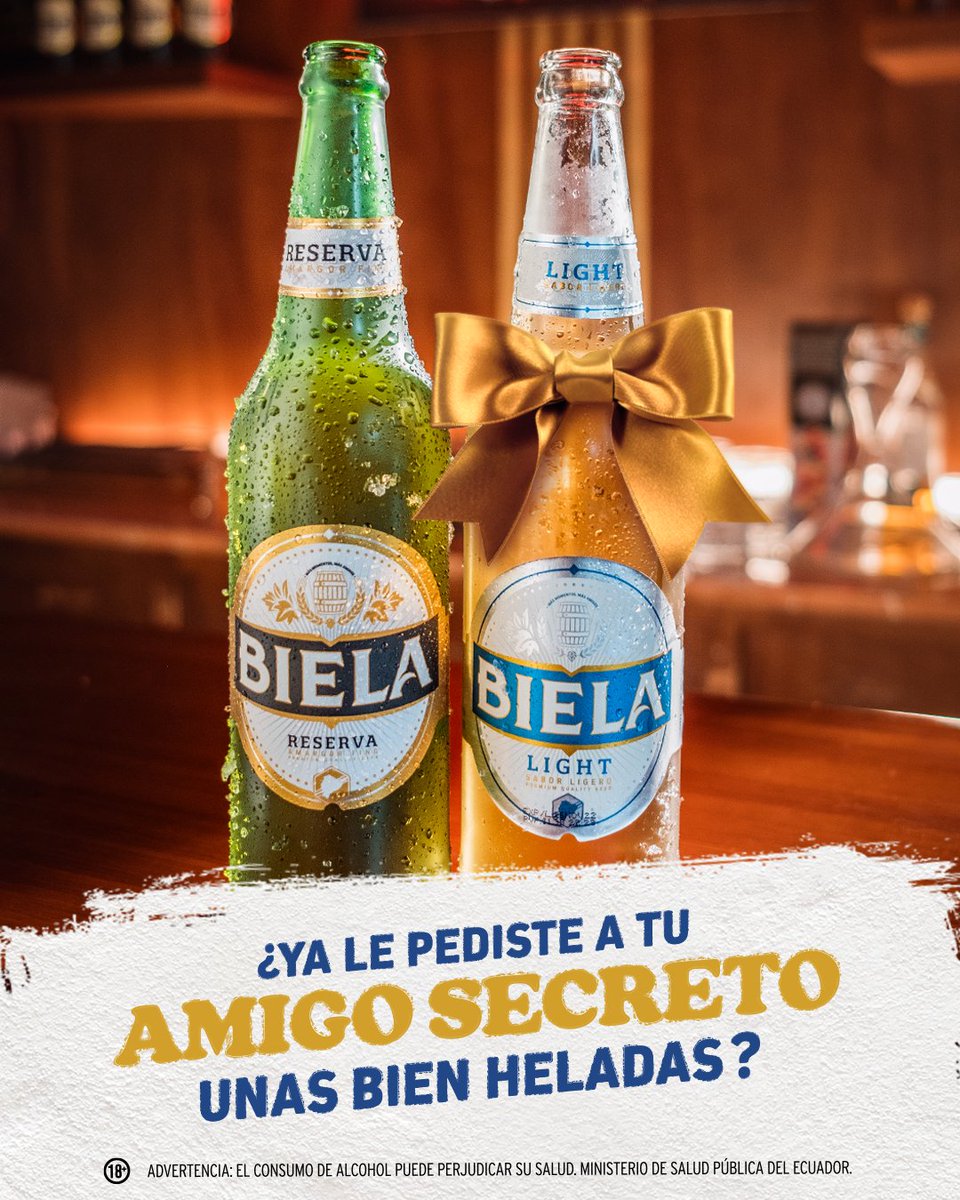 ¡Felices Fiestas! Que estén llenas de Biela y más momentos entre amigos. 
#MásMomentosMásAmigos #Biela.