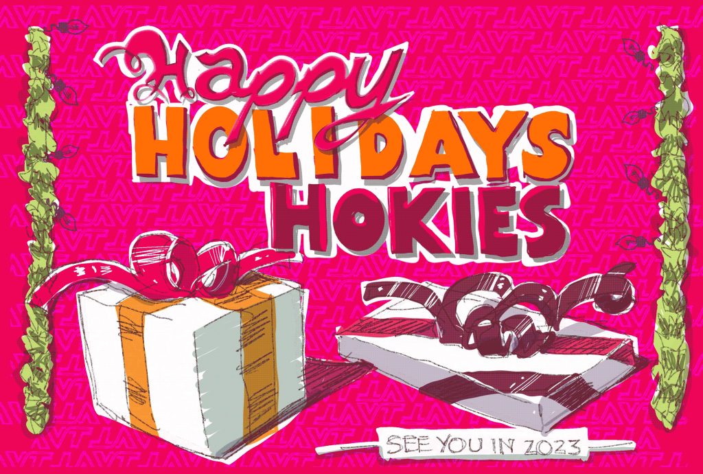 virginia_tech's tweet photo. Happy holidays, #Hokies! You’re the best gift of all. ✨🦃 https://t.co/2JSLS8aFXd