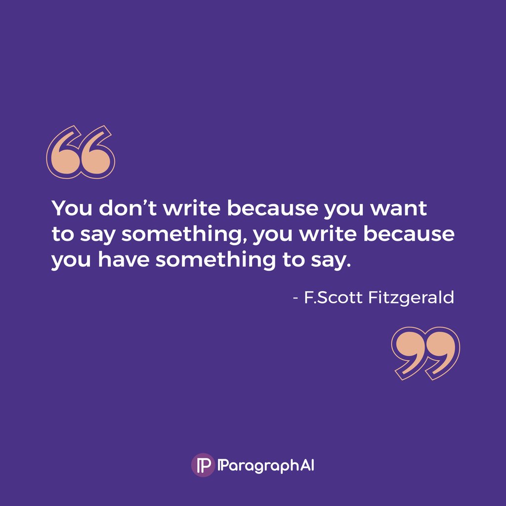 ParagraphAI's tweet photo. If you want to say something, write it down. You never know who might need to hear it ✍️
#Writer #AmWriting #WritingCommunity #Writers #WritersLife #Authors #MotivationalQuote #ParagraphAI https://t.co/SCPI5U9F0d