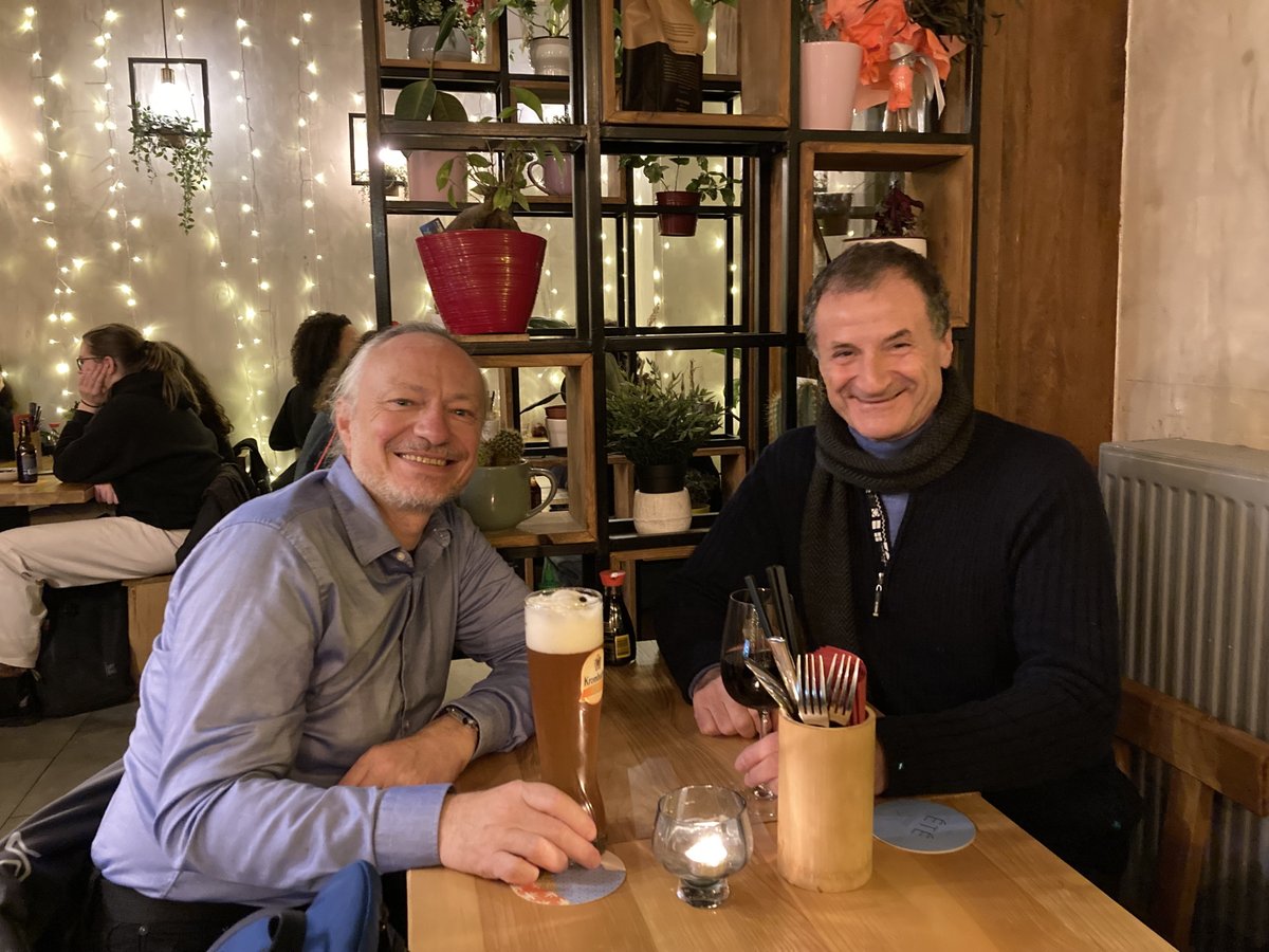 Planetguy_Bln's tweet photo. Is there a better way to end the working year than a day of discussions with @WidemannThomas on @envisionvenus , #VERITAS and the #VenusProgram in general? Of course all caped off with a nice dinner https://t.co/l7rOmpvbk6