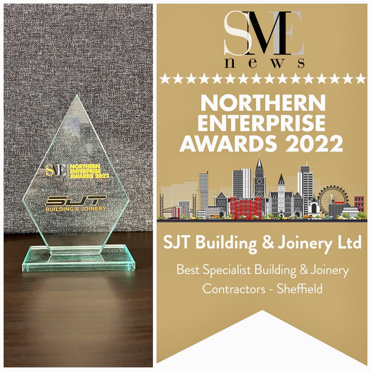 We are really happy to receive this award from SME News for the Northern Enterprise award 2022 🥳

Thanks to everyone that nominated and to our own staff that continues to help us strive within our industry.

#construction  #awards #schools #education #MAT #pfi