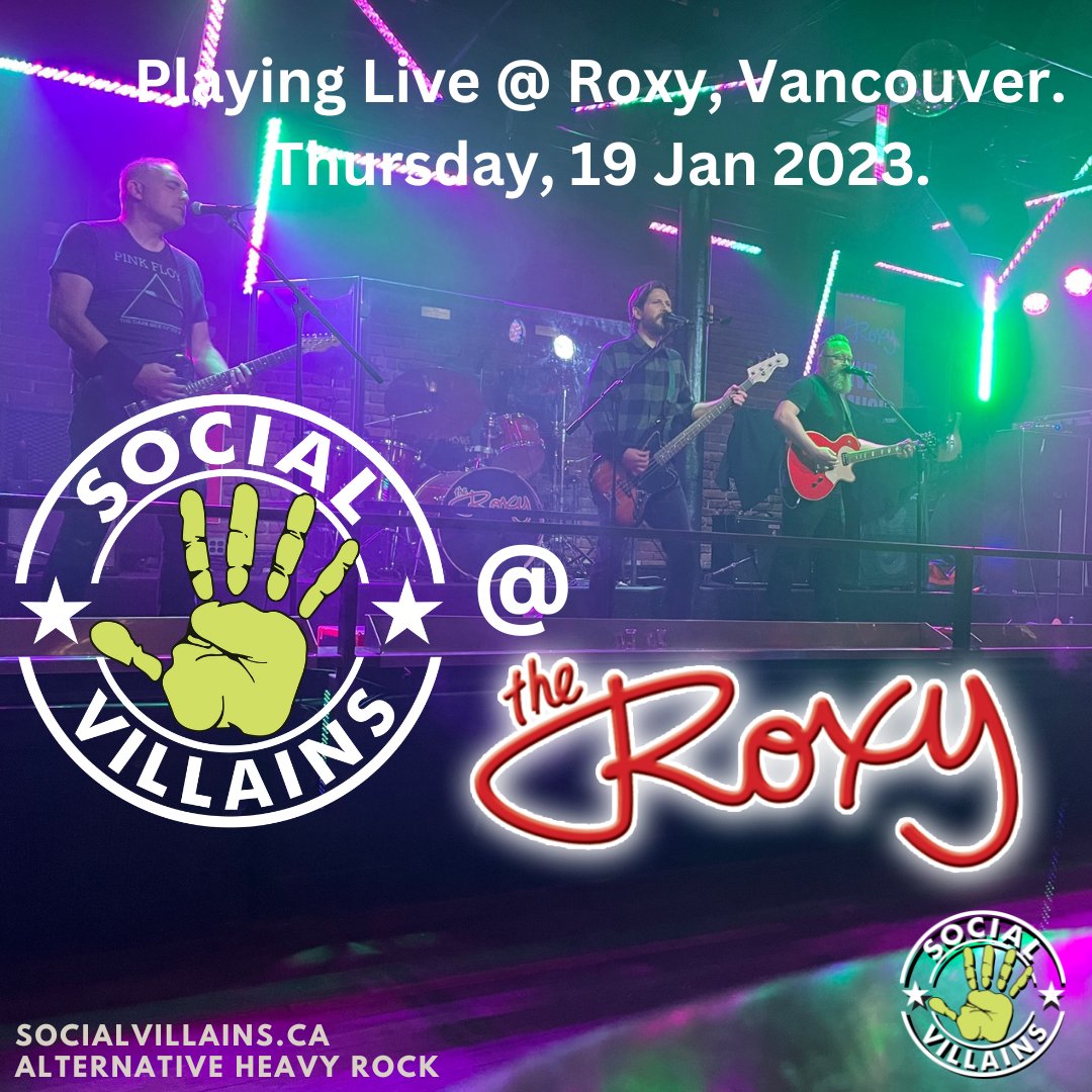 Social Villains (@thesocialvband) on Twitter photo SOCIAL VILLAINS live at Roxy, Vancouver, Thursday, 19 Jan '23. @roxyvancouver @roxyvanlive @michaellyseng <a href="/velvet_man/">ZD</a> 
#LiveMusicLivesHere #RoxyConcerts #RoxyLive #SocialVillains #alternative #alternativemusic #Heavyrock #heavyrockmusic #livegig #gig #concert #livemusic #music SOCIAL VILLAINS live at Roxy, Vancouver, Thursday, 19 Jan '23. @roxyvancouver @roxyvanlive @michaellyseng <a href="/velvet_man/">ZD</a> 
#LiveMusicLivesHere #RoxyConcerts #RoxyLive #SocialVillains #alternative #alternativemusic #Heavyrock #heavyrockmusic #livegig #gig #concert #livemusic #music