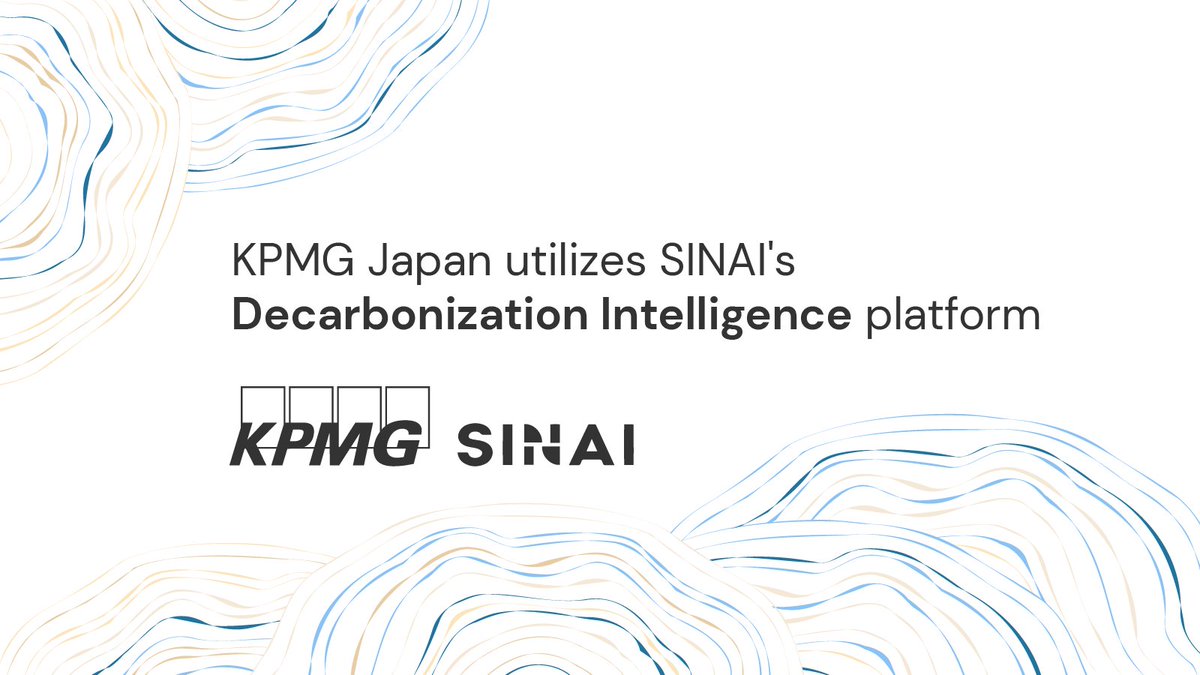We’re excited to share that @KPMG Japan will utilize SINAI’s Decarbonization Intelligence platform to help companies decarbonize. Learn more: bit.ly/3v9dr5A #Decarbonization #NetZero #PriceCarbon