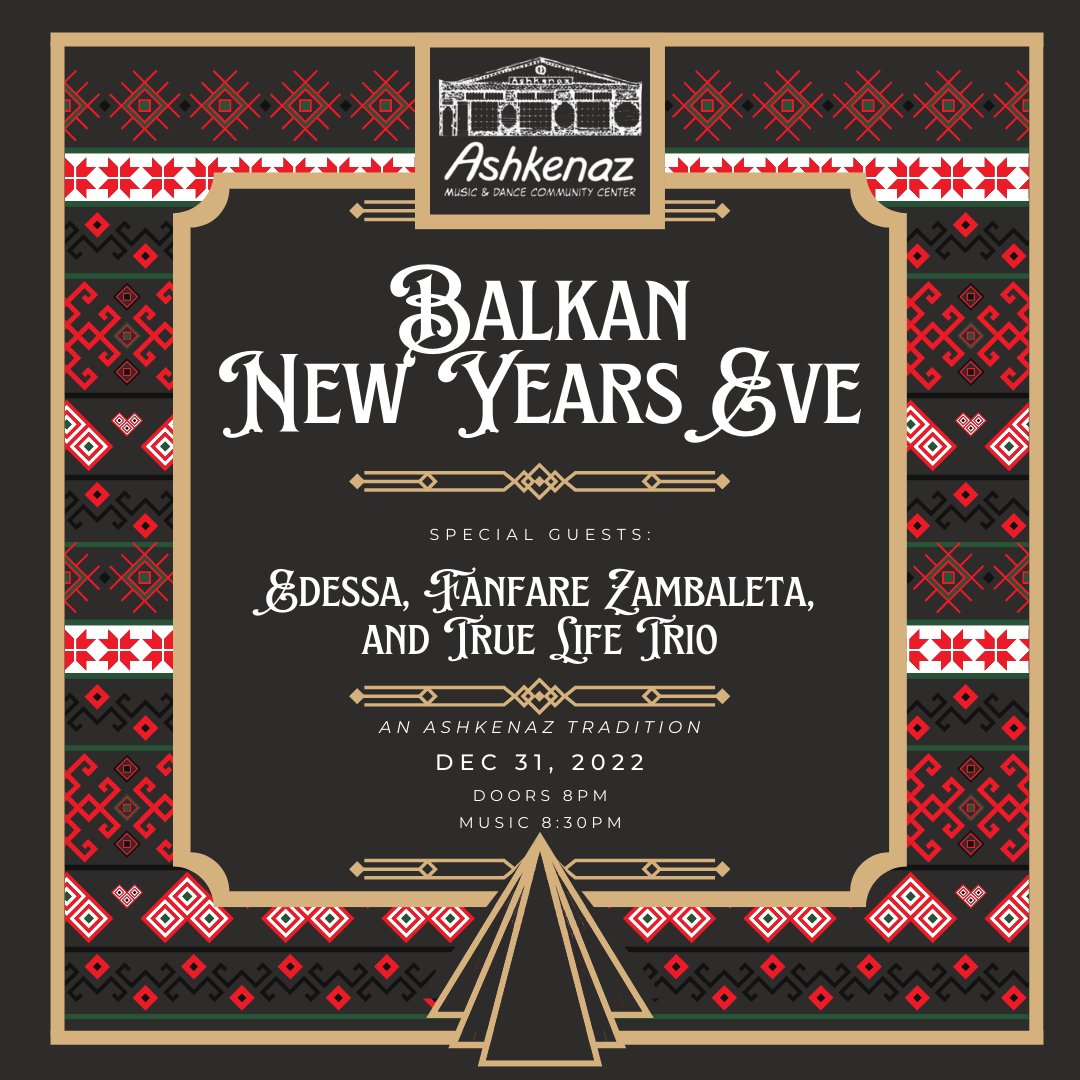 TrueLifeTrio's tweet photo. Ring in the New Year at the Ashkenaz NYE Balkan Bash in Berkeley, CA https://t.co/DjAsDDGZLJ https://t.co/3OWf9JEff1