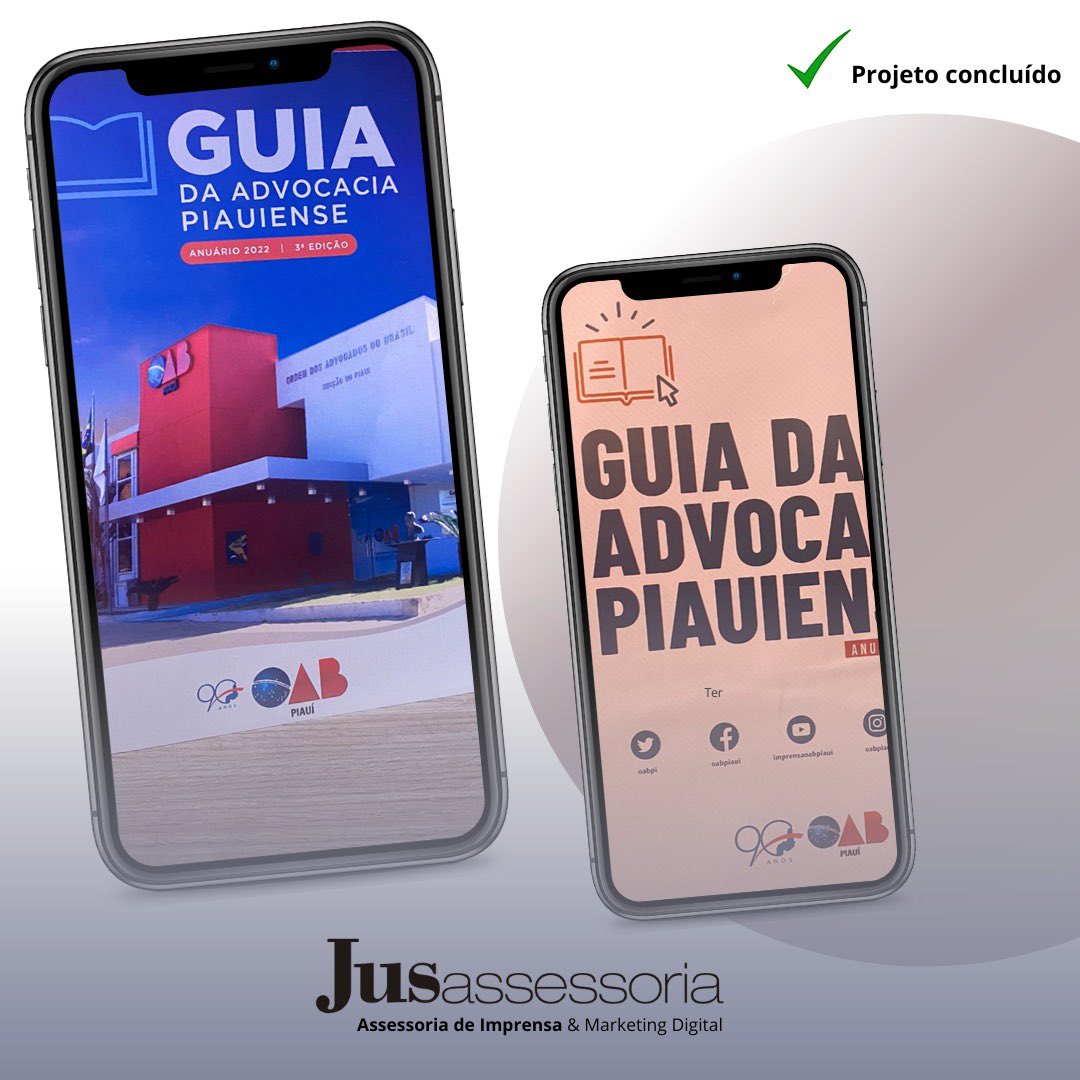 danielsilvapi's tweet photo. Concluída a 3ª edição do Guia da Advocacia Piauiense.

A publicação primorosa da @oabpiaui destaca a estrutura e suas respectivas composições.

Tem um projeto? Quer torná-lo real? Nós estamos prontos para ajudar você e sua empresa!

#maketingdigital 
#projetos
#marketingjuridico https://t.co/sUc1jQdWSv
