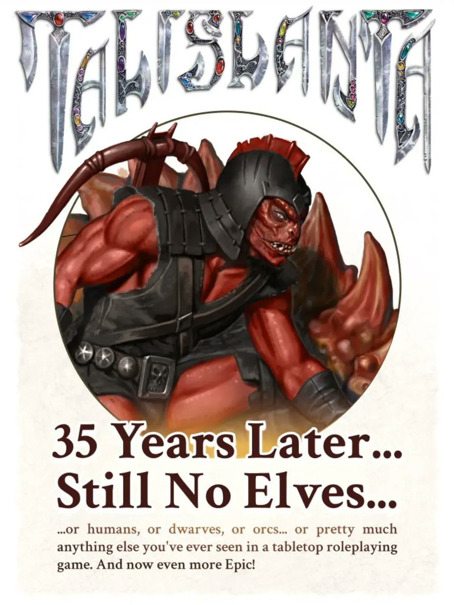 EverythingEpic_'s tweet photo. Epic news! Talislanta 5e – Epic Edition! Coming to #Gamefound January 2023! 35 YEARS LATER... And... Still No Elves... 🧝 🧝♀️
https://t.co/HFBMgKEvAI
#BoardGames #BGG #Gamefound #Talislanta #5e #StillNoElves #TalislantaRPG #RPG #TabletopGames https://t.co/qowNl4GQGY