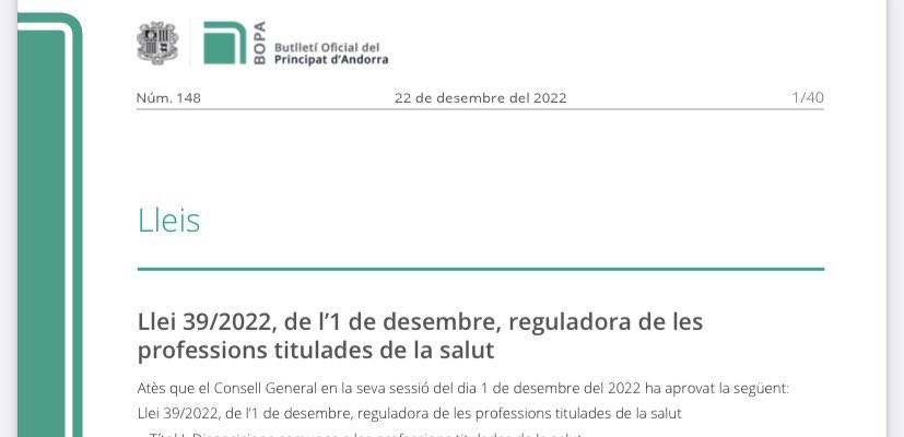 cdna_andorra's tweet photo. Des d’avui ja som oficialment una professió sanitaria titulada i regulada per llei a #Andorra #dietistanutricionista 
💚💚💚💚💚 https://t.co/vTSDPYK2gT