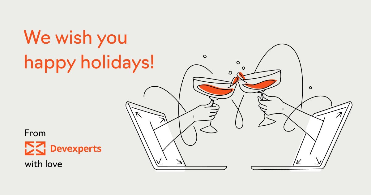 devexperts's tweet image. The Holiday season is now in full swing!🎄
Devexperts wishes happy holidays and a peaceful, relaxing time to all our employees and customers around the world.
#happyholidays #holidays #devexperts #itcommunity