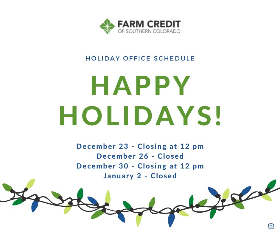 aglending1's tweet photo. Our offices will be closed the following days. We wish you and your family a Merry Christmas and Happy Holidays!🎄 https://t.co/FWwm9W1E07