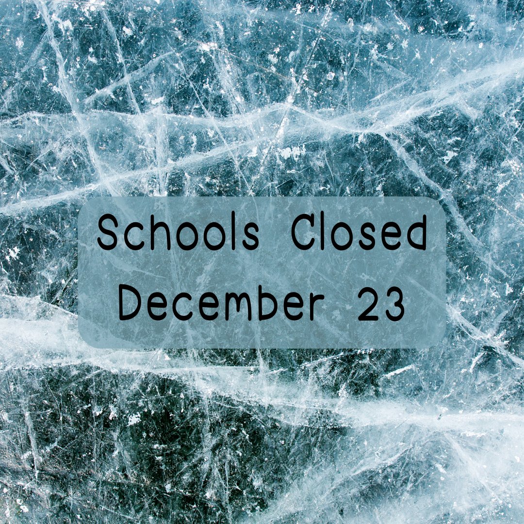 WCSDProud's tweet photo. All #OneWebster schools will be closed tomorrow: Fri, Dec 23. The decision was made in collaboration w/ Monroe County government officials &amp; superintendents in anticipation of tomorrow’s storm &amp; the potential for flash freezing on roads throughout the day. https://t.co/f79SWGxUdV https://t.co/9bcv4TdKKQ
