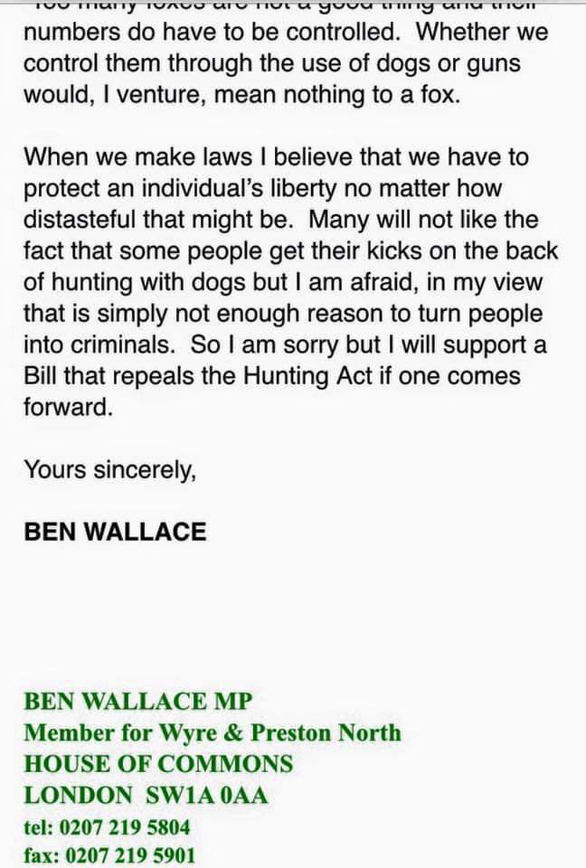 Growing evidence pro hunt Ben Wallace had overruled objections of civil servants &amp; removed the right of <a href="/LeagueACS/">League Against Cruel Sports</a> monitors to have access to MoD land, in an attempt to cover up possible illegal hunting &amp; wildlife crime after lobbying from pro hunt chums, this stinks @BWallaceMP