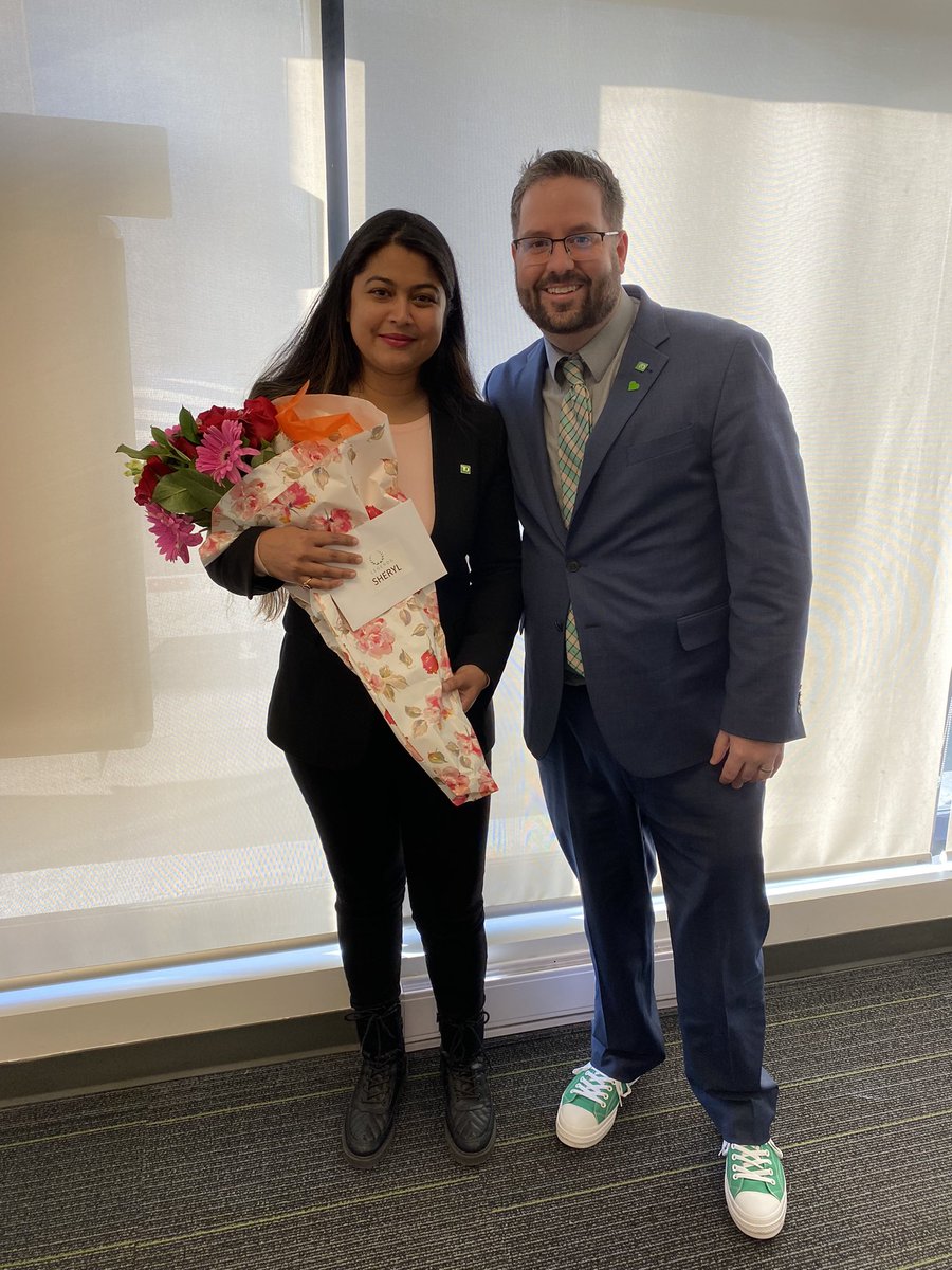 Celebrating our Q4 QSP winners Shanthini and Kurtis along with our Legends Winner Sheryl.  Congrats to all on your accomplishments!  <a href="/Sheryl1011P/">Sheryl Paul</a> @DylanTufford_TD