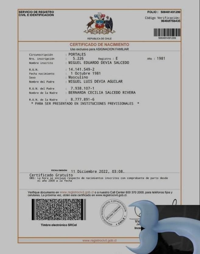 Funapapimicky's tweet photo. Aquí el certificado de nacimiento wajajaja https://t.co/aXPvwqgGpi