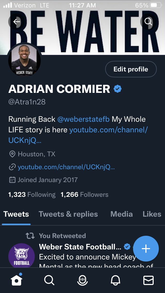 Follow my CERTIFIED page <a href="/Atra1n28/">ADRIAN CORMIER 🐝💧</a>  <a href="/skyler_ridley/">Coach Ridley</a> <a href="/mmental7/">Mickey Mental</a> <a href="/CoachConley66/">Robert Conley</a> <a href="/gnduff/">Grant Duff</a> <a href="/weberstatefb/">Weber State Football</a>