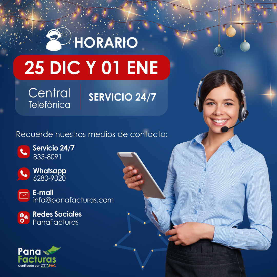 📢 Les compartimos nuestro horario para este fin de año. Recuerde que nuestros medios de contacto siguen trabajando para atenderle las 24/7.