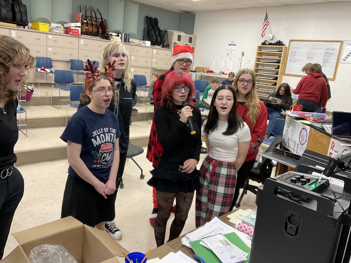 Last day before break! Elves and choir karaoke! #mycrcs