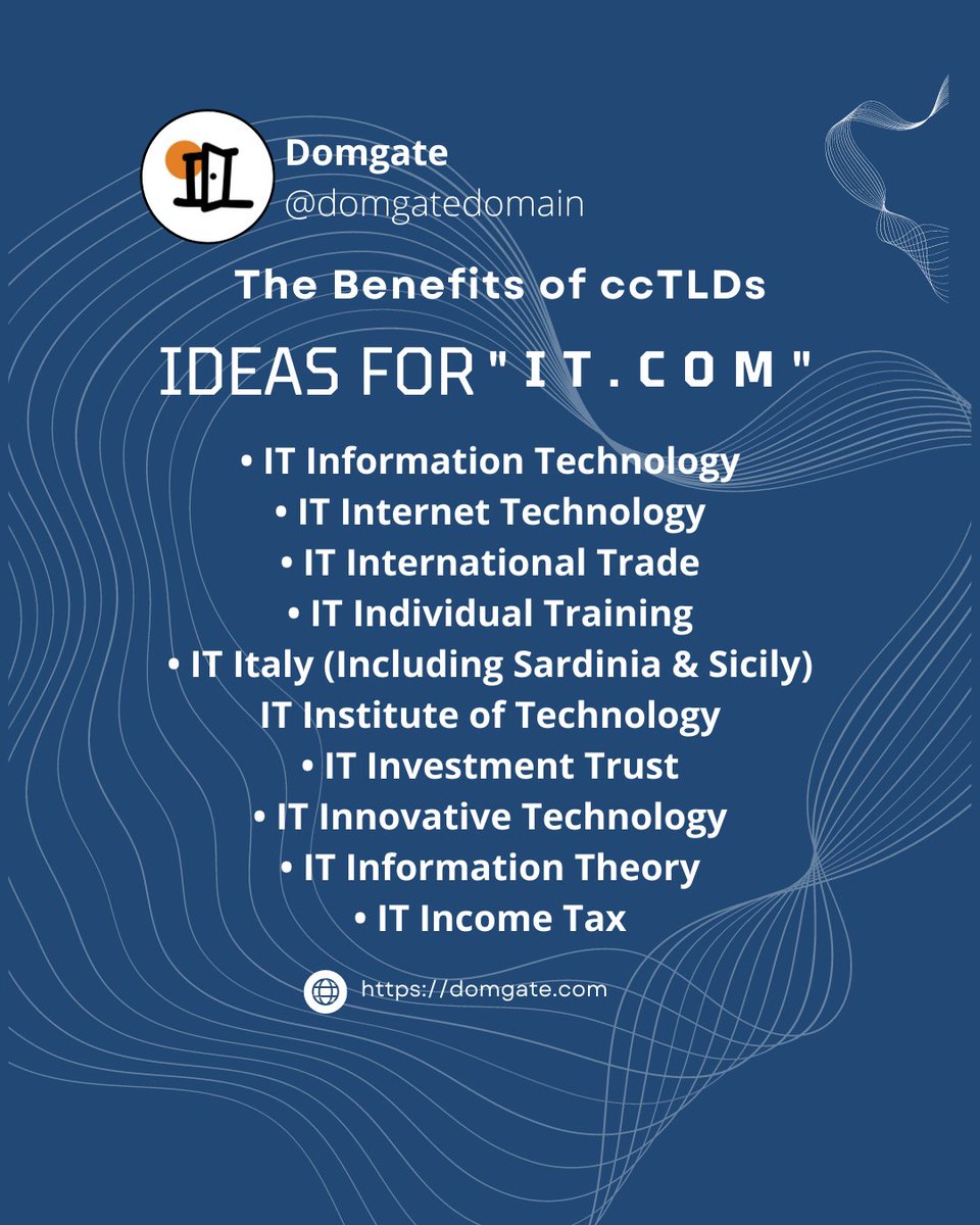 Domgate1's tweet photo. The https://t.co/4BbneAiXWB domain name will be easy for your audience to remember and get all of the advantages of a trusted domain for SEO.
#domgate #domgatedomain #cctlds #seo #seobooster #globaldomains #globalcctlds #cctldsgateway #domainnames https://t.co/NmllNEqBkc