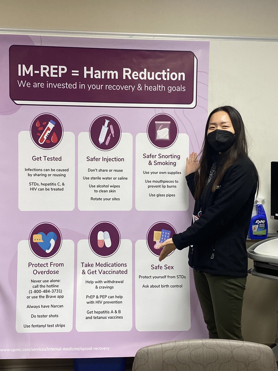 Addiction medicine fellow Maggie Shang showing off her QI project! <a href="/PittSTREAM/">Pitt Addiction Medicine</a> <a href="/PittGIM/">Pitt General Internal Medicine</a> #MedEd