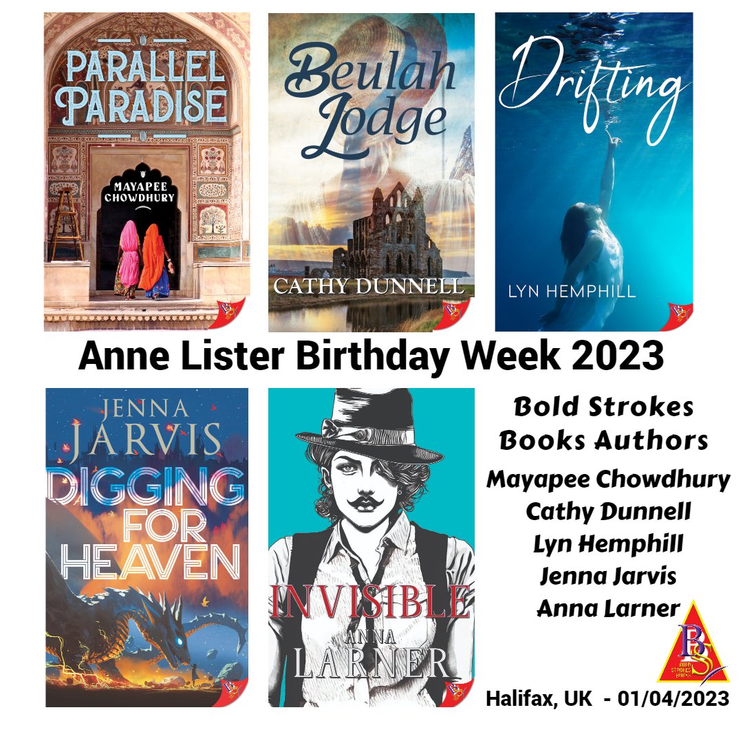 #ALBW2023 - Tickets are live for this fabulous celebration of the iconic #annelister 

Authors from <a href="/boldstrokebooks/">Bold Strokes Books</a> have a free writing workshop on the 01st April 2023.

Hope you can join myself
 <a href="/Mayanishka/">Mayapee Chowdhury</a>
Cathy Dunnell 
<a href="/lyndsayswriting/">Lyn Hemphill</a>
<a href="/JJnaedrums/">jenna jarvis 🦖 RIDE IT OUT (sort of) OUT NOW 🌈</a>

#annelisterbirthdayweek